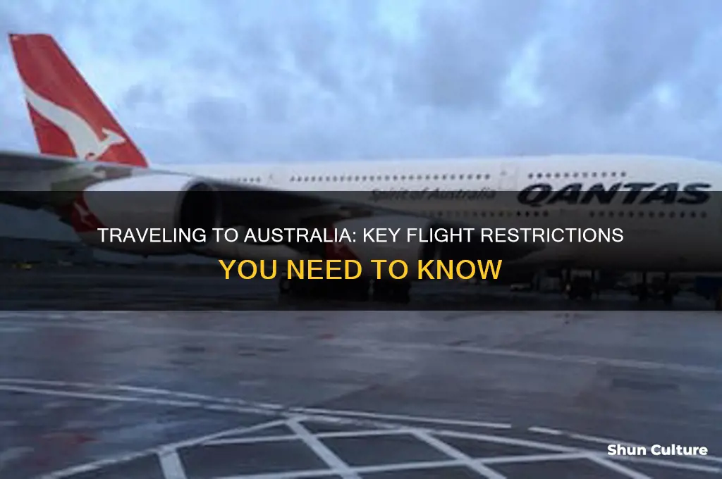 what flight restrictions are there going to australia