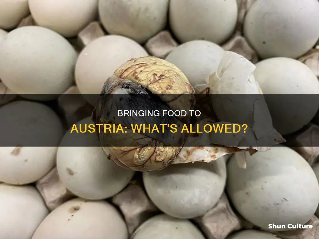 what food can I bring into austria
