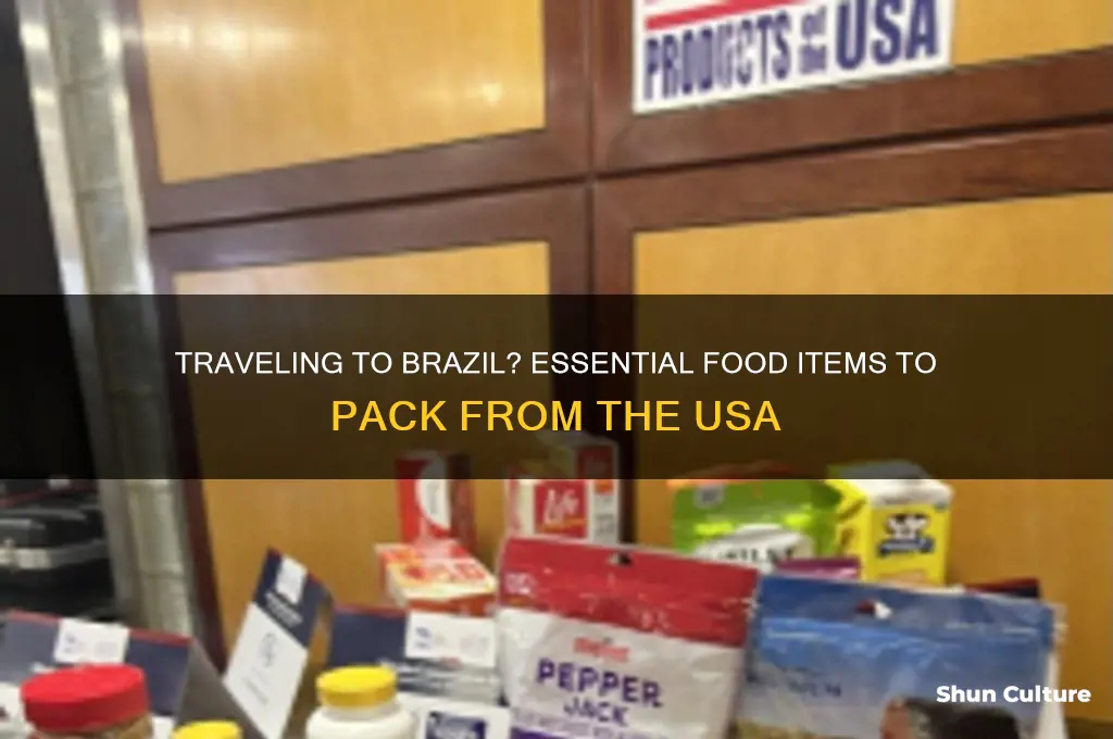 what foods can I take to brazil from usa