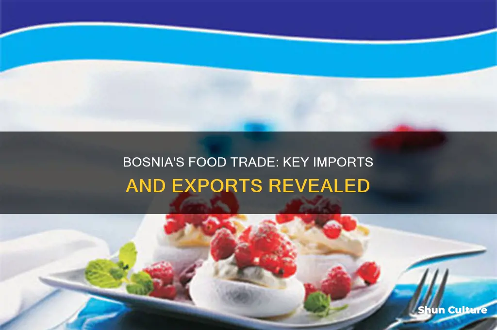 what foods does bosnia import and export