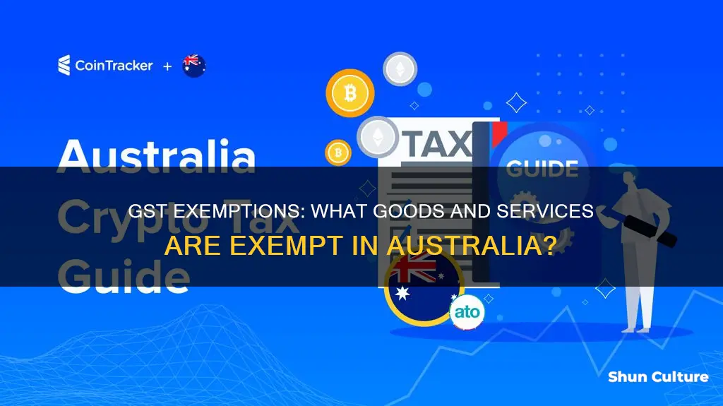 what goods and services are exempt from gst in australia