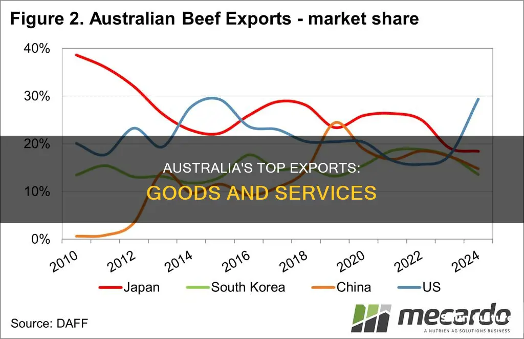 what goods and services does australia export
