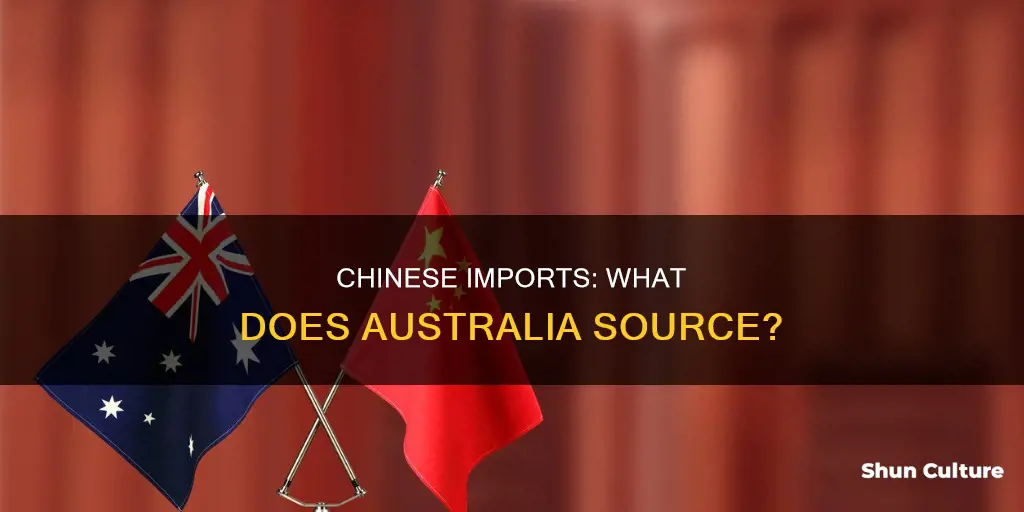 what goods and services does australia import from china
