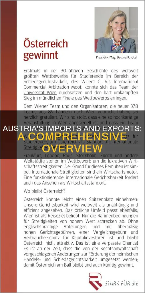 what goods does austria import and export