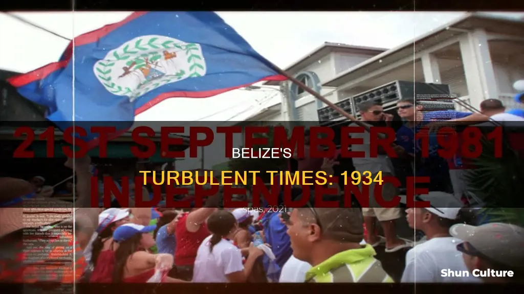 what happened in 1934 in belize