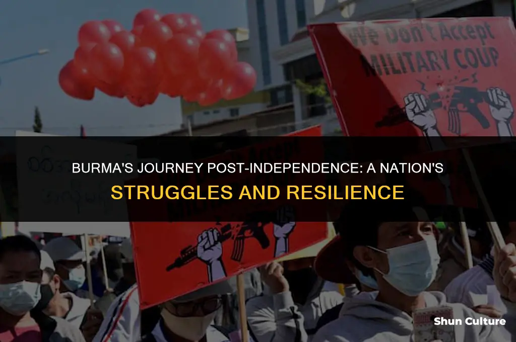 what happened in burma after it gained independence