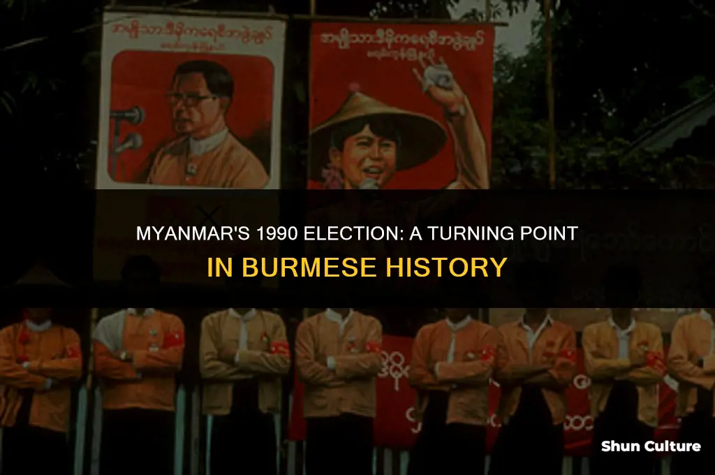 what happened in the 1990 election in burma