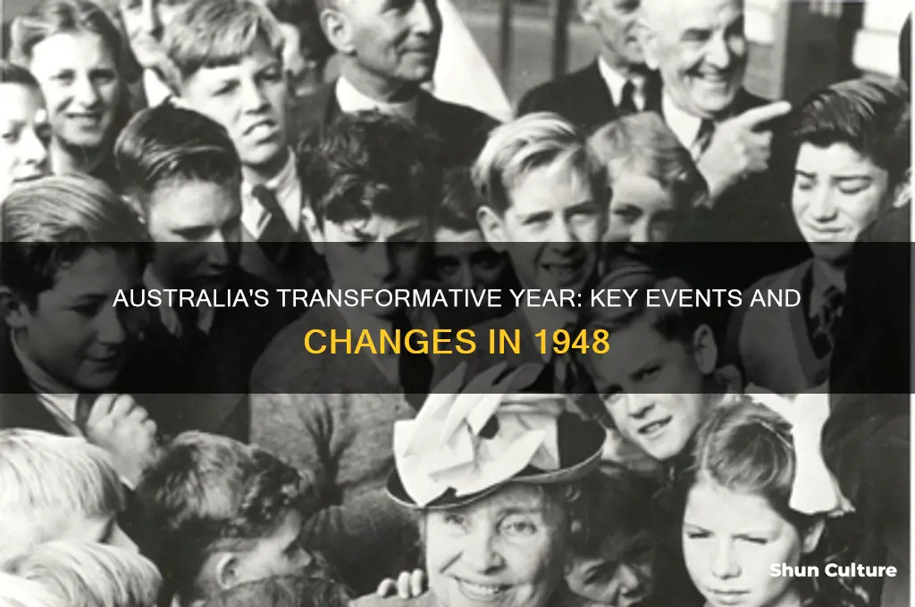 what happened in the year 1948 in australia