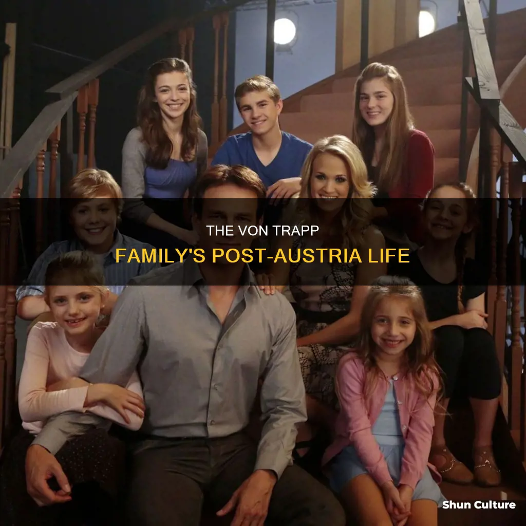 what happened to the von trapp family after leaving austria