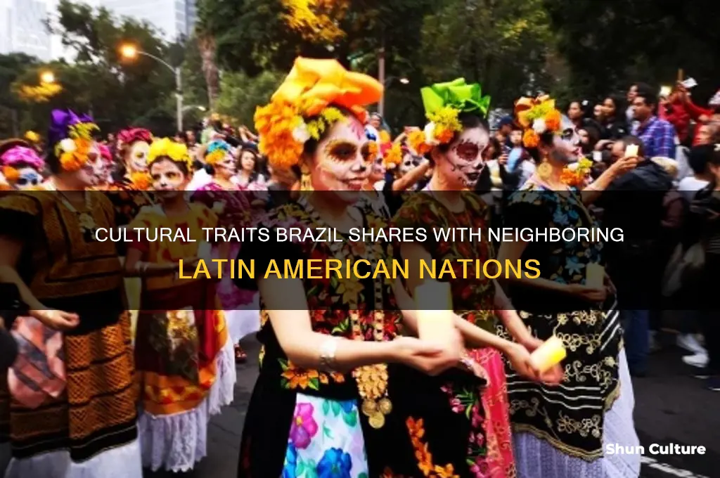 what human characteristics does brazil share with nearby countries