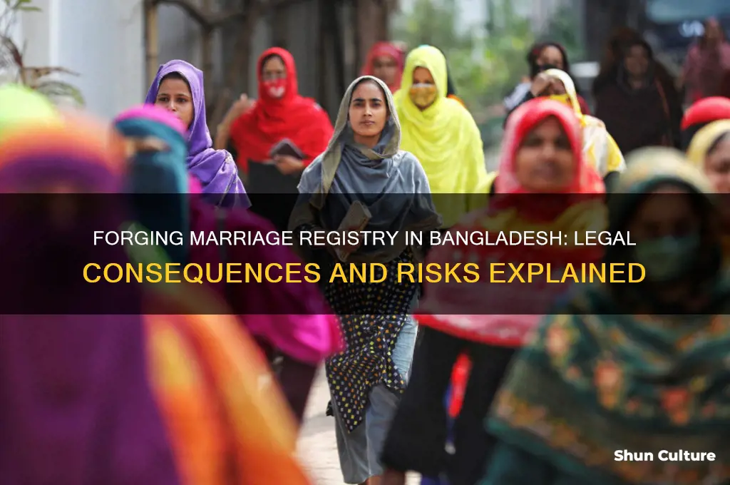 what if one forge marriage registry in bangladesh