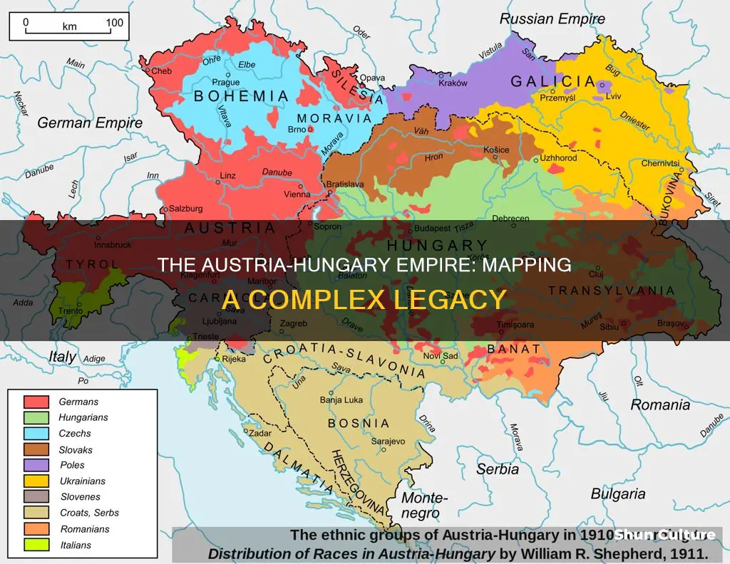 what information does the map provide about the austria-hungarian empire