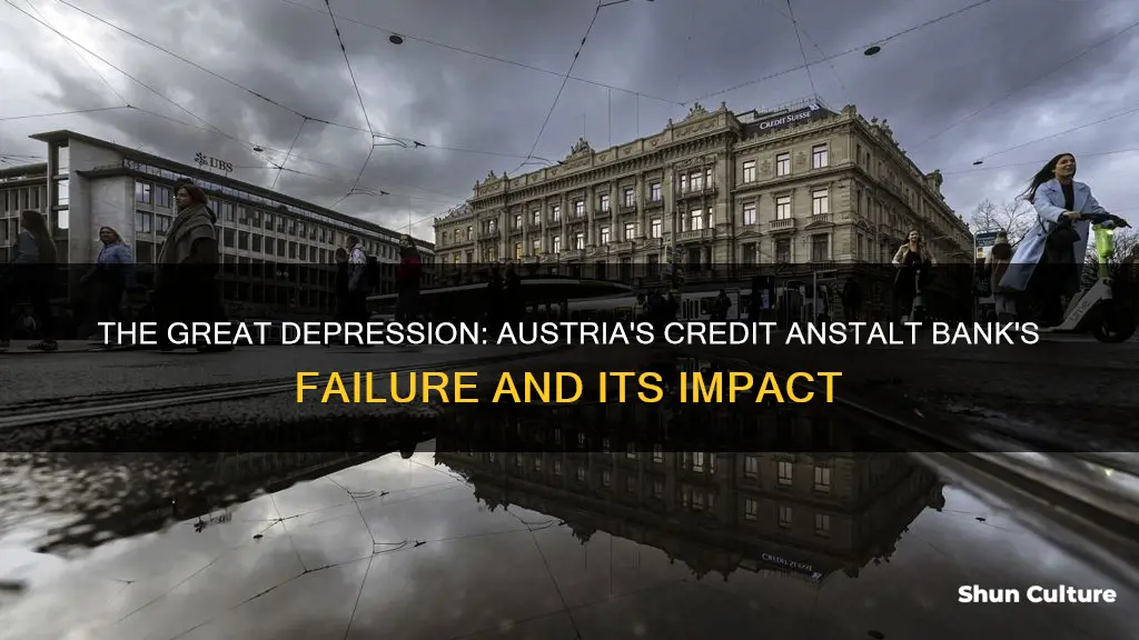 what initiated the great depression austria creditanstalt bank failed