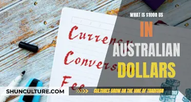 US to Australian Dollars: $1000 Exchange Rate