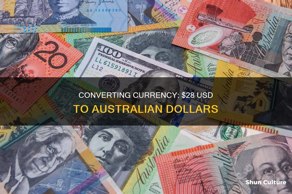 what is $28 us in australian dollars