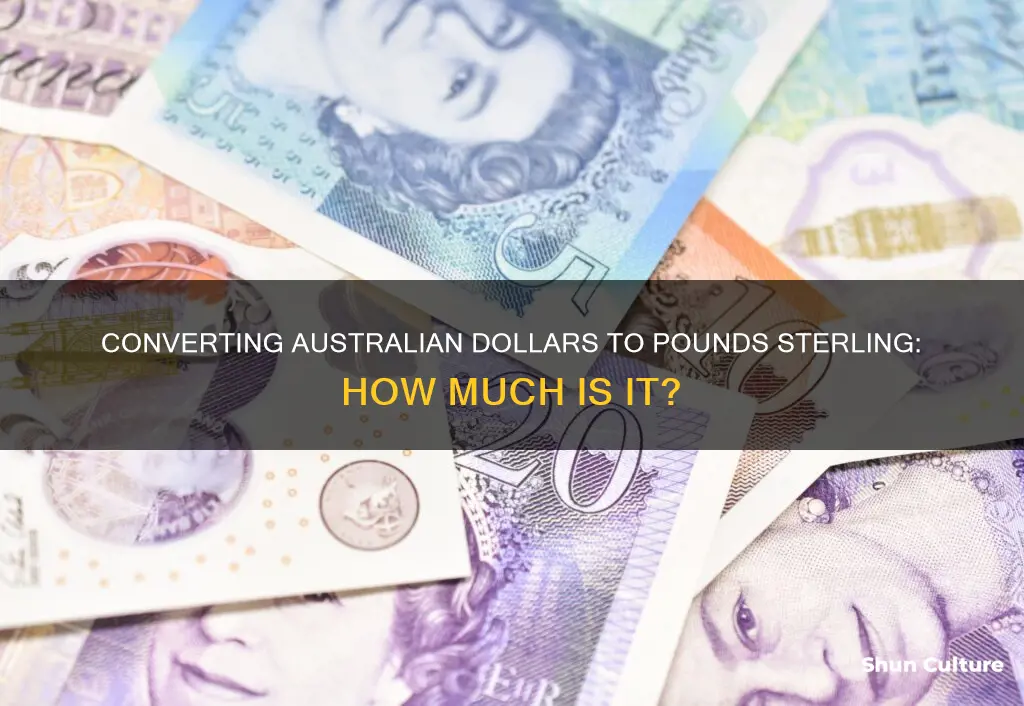 what is 1200 australian dollars in pounds sterling