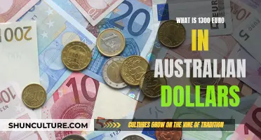 Converting Euros to Australian Dollars: 1300 EUR Exchange Rate