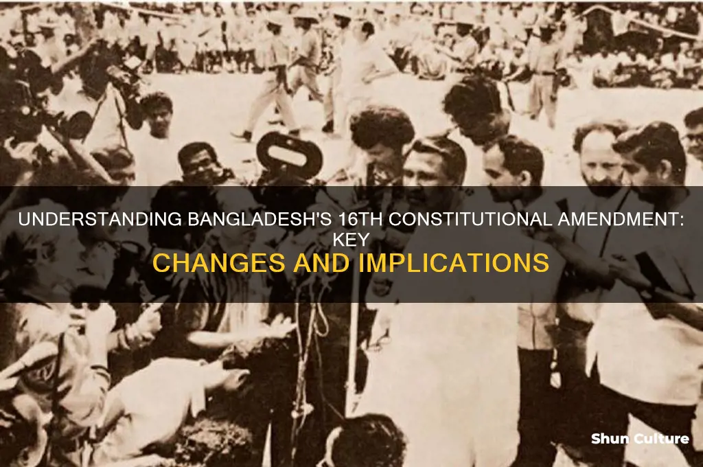 what is 16th amendment of bangladesh constitution