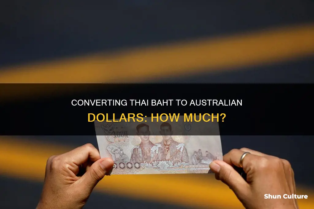 what is 1800 baht in australian dollars