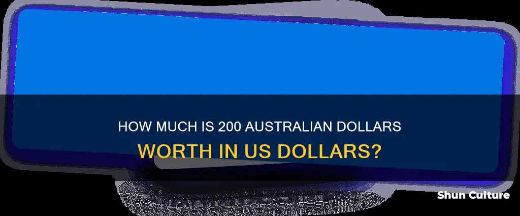 what is 200 australian dollars in american money