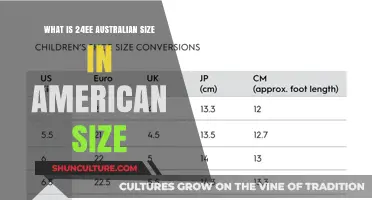 American-Australian Clothing Size Conversions: 24EE's Mystery