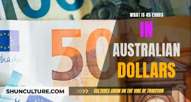 Converting Euros to Australian Dollars: 45 Euro Equals?