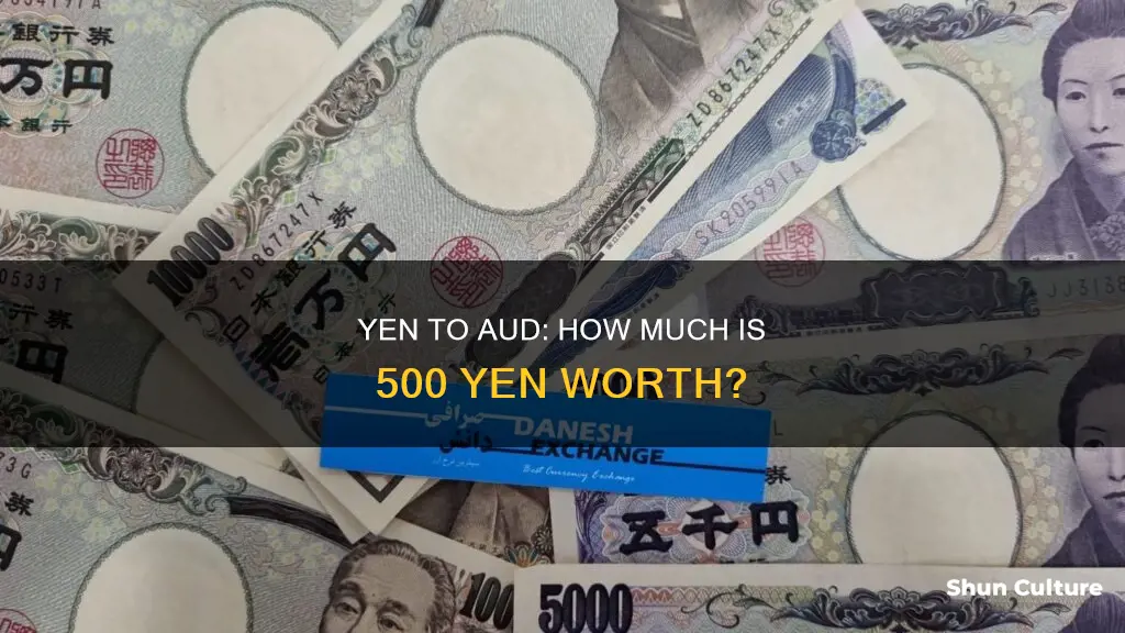 what is 500 yen in australian dollars