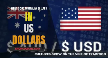 Australian to US Dollars: 595 AUD Exchange Rate