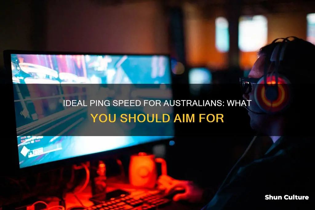 what is a good ping speed in australia