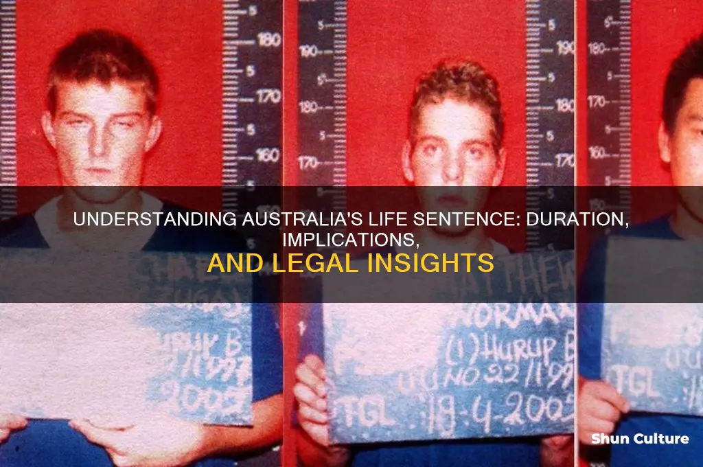 what is a life sentence in years australia