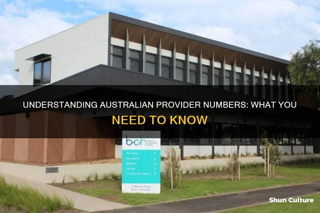 what is a provider number australia