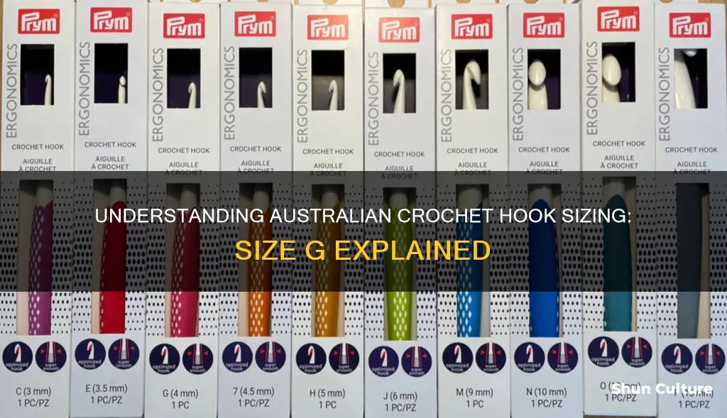 what is a size g crochet hook in australia