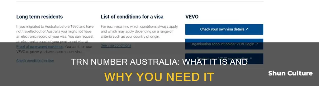 what is a trn number australia