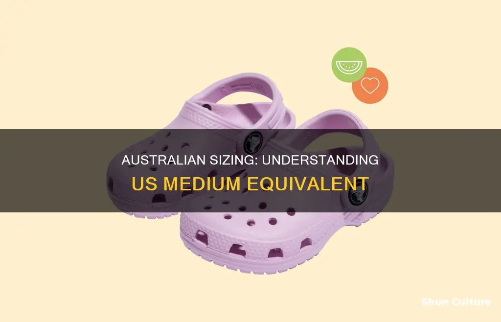 what is a us medium in australian size