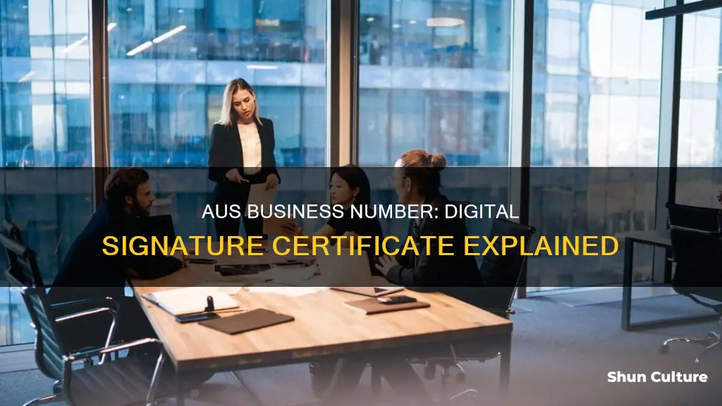 what is an australian business number digital signature certificate