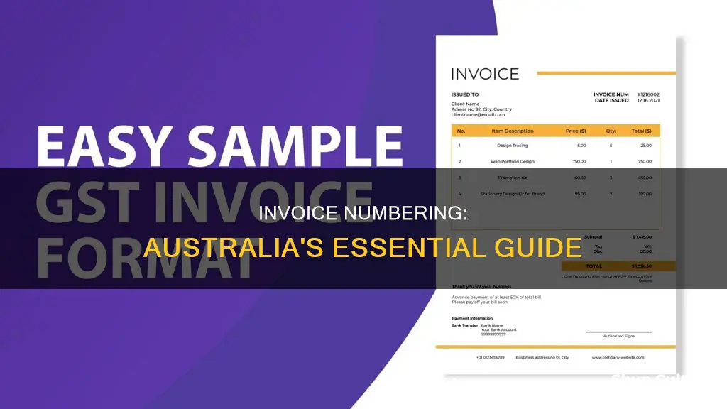 what is an invoice number australia
