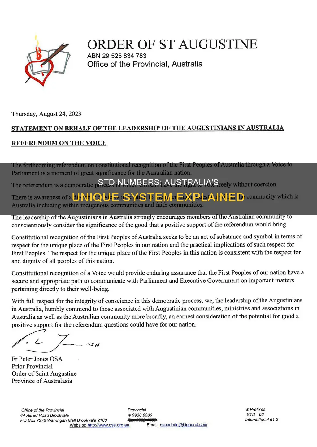 what is an std number australia