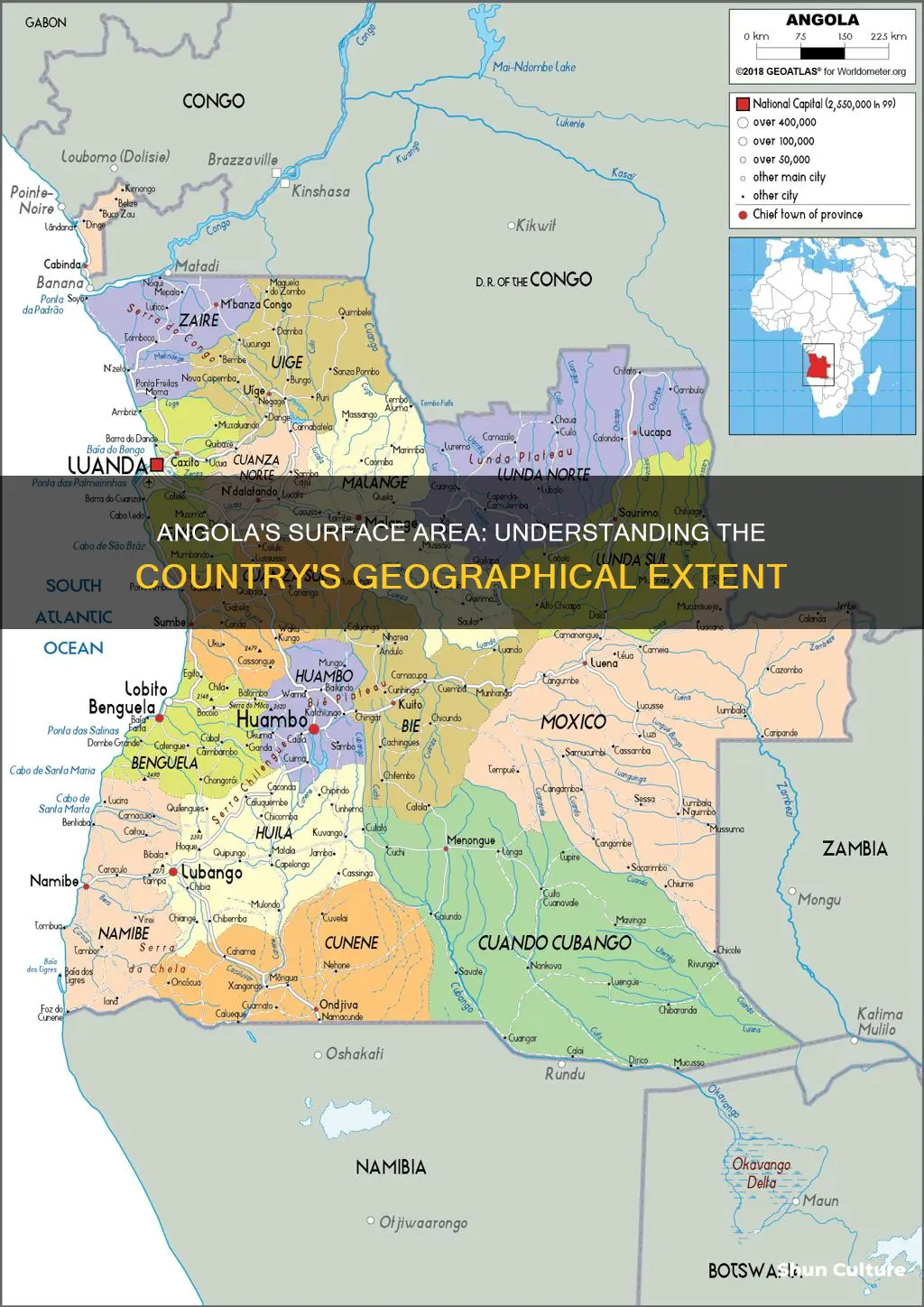 what is angola surface area