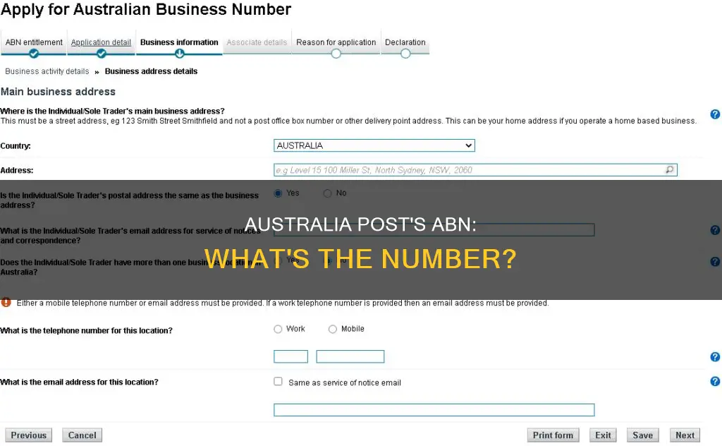 what is australia post abn number