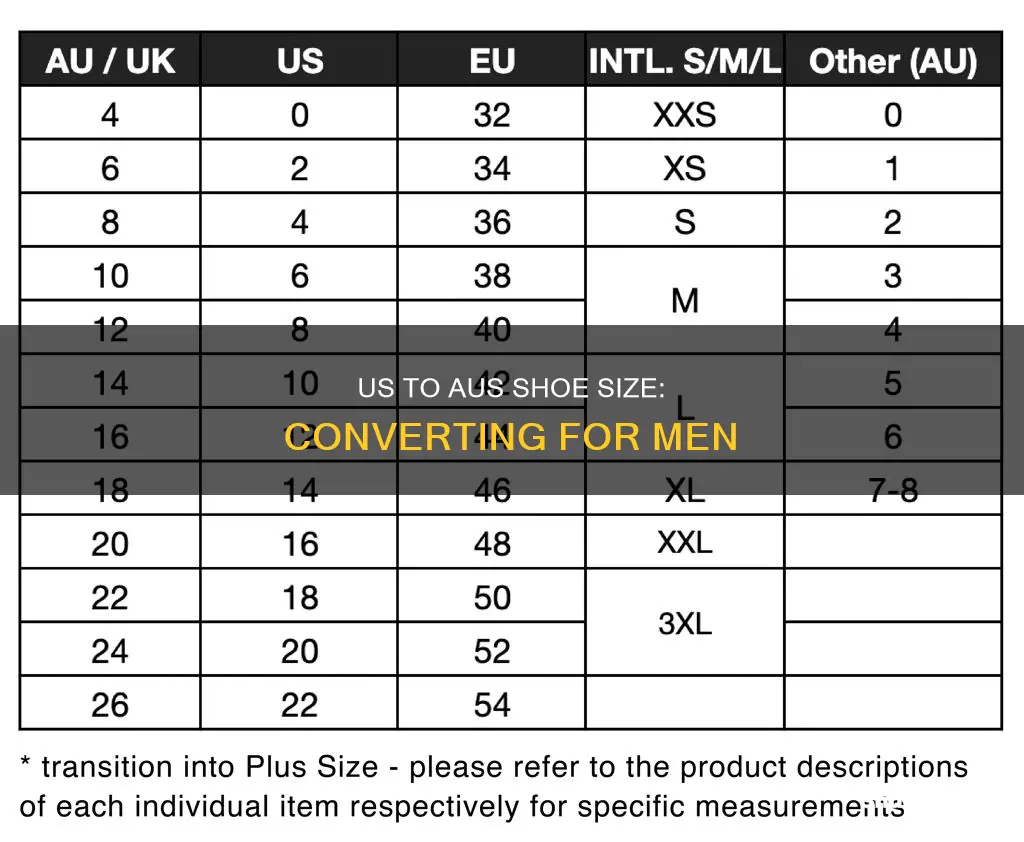 what is australian men shoe size 6 in us