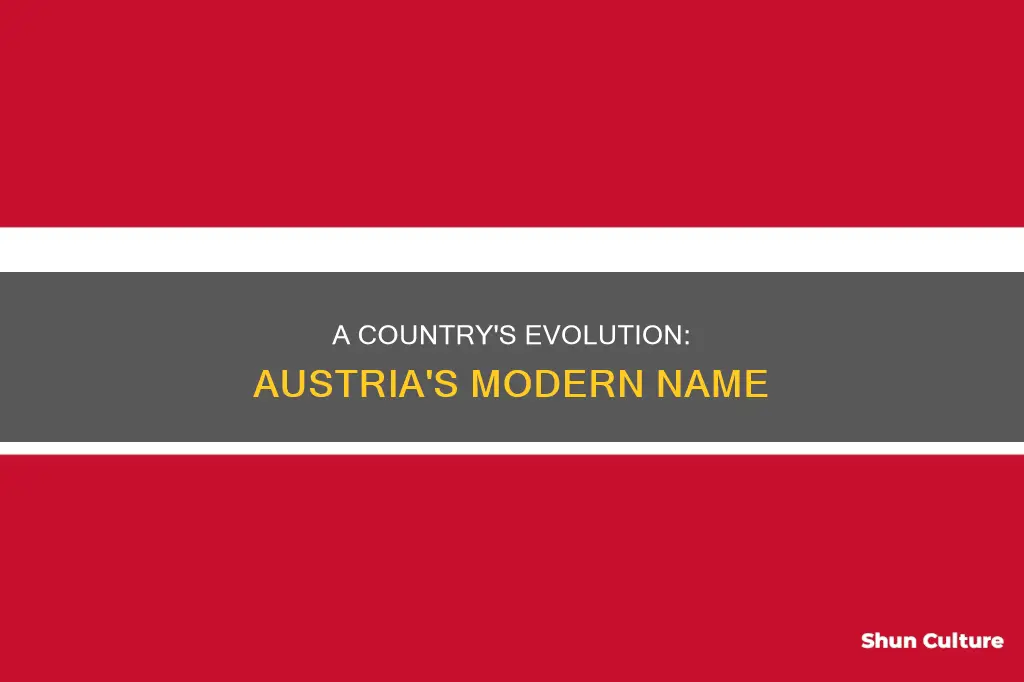 what is austria called now