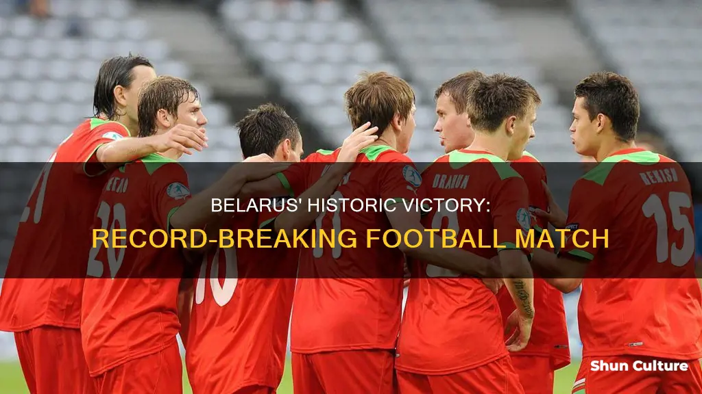 what is belarus international football team record biggest ever win