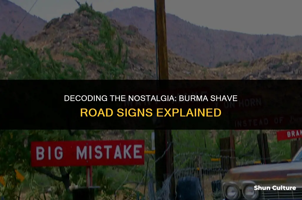 what is burma shave road signs