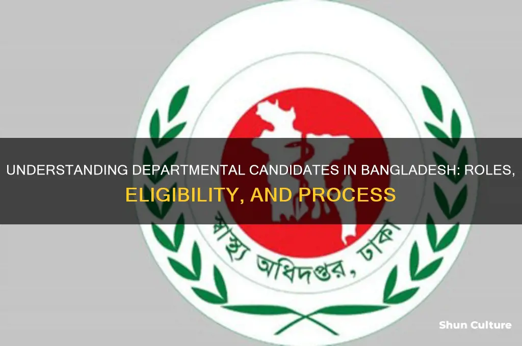 what is departmental candidate in bangladesh