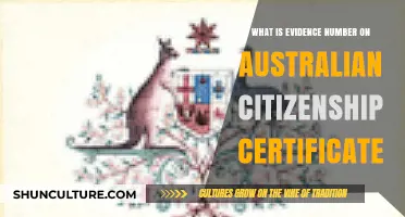 Evidence Number: Your Australian Citizenship Certificate's Identity