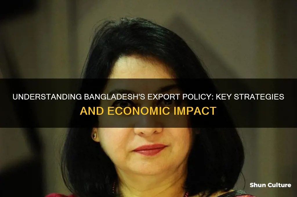 what is export policy of bangladesh