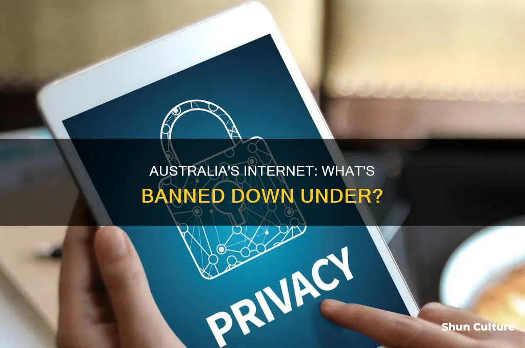 what is illegal on the internet in australia