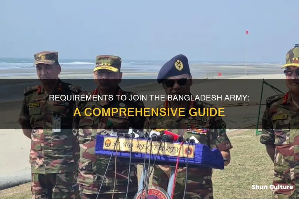 what is needed to join bangladesh army