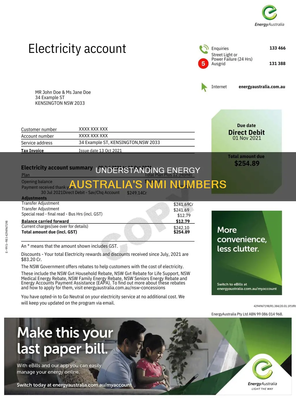 what is nmi number energy australia
