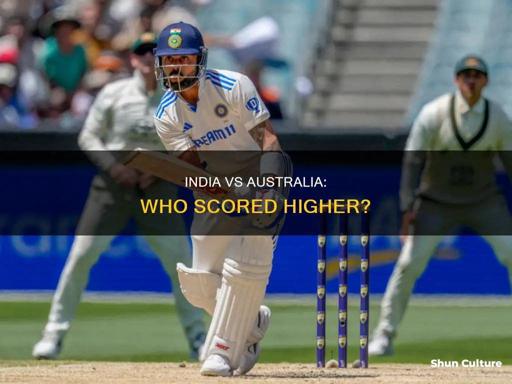 what is score india vs australia